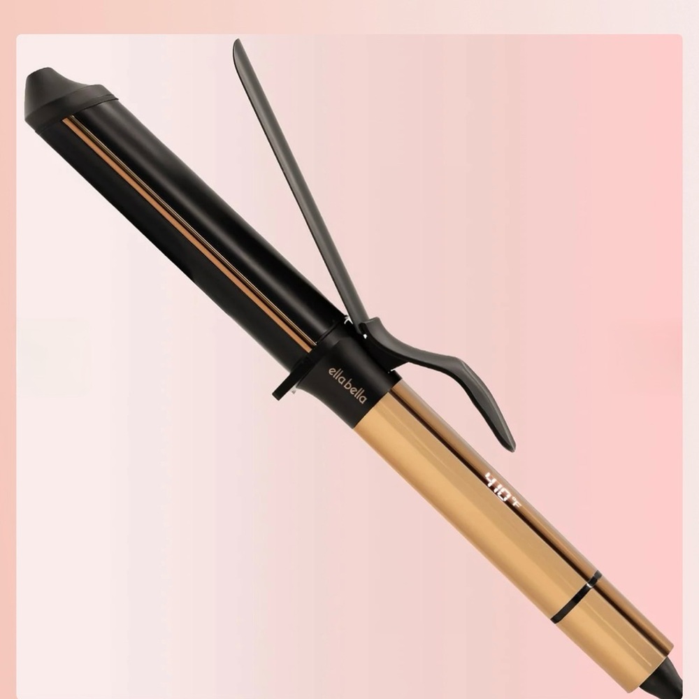 L Ella Bella Professional Ceramic Hair Curler - 1" Barrel (Gold/Black)